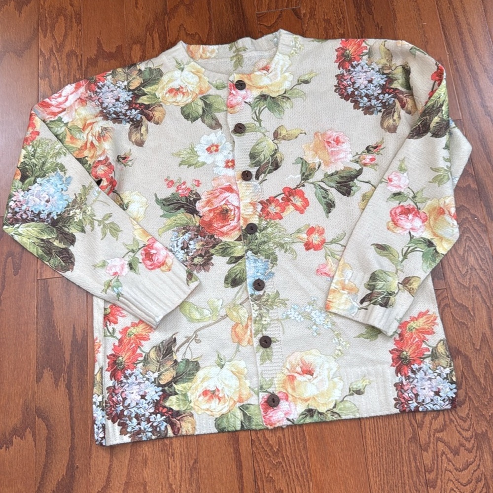 Southern Elegance Floral Cardigan Sweater - Picture 5 of 14
